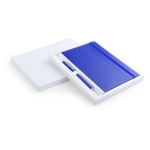 Carnet et stylo dans étui carton A5 pages lisses Set Cadeau Colorlux couleur bleu