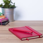 Carnet et stylo dans étui carton A5 pages lisses Set Cadeau Colorlux couleur rouge deuxième vue