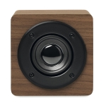 Enceinte personnalisable en bois pas cher avec amplificateur Eco Mini couleur marron deuxième vue