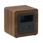 Enceinte personnalisable en bois pas cher avec amplificateur Eco Mini couleur marron quatrième vue