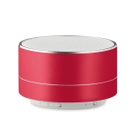 Enceinte Bluetooth publicitaire avec logo en aluminium AluSound couleur rouge
