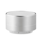 Enceinte Bluetooth publicitaire avec logo en aluminium AluSound couleur argenté mat