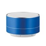 Enceinte Bluetooth publicitaire avec logo en aluminium AluSound couleur bleu roi