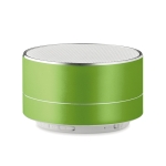 Enceinte Bluetooth publicitaire avec logo en aluminium AluSound couleur vert lime