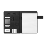 Porte-documents avec powerbank et compartiments A4 PowerNote couleur noir quatrième vue principale