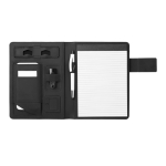 Dossier avec powerbank, feuilles et fermeture magnétique A5 TechNote couleur noir quatrième vue
