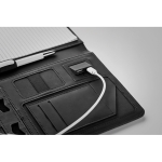 Dossier avec powerbank, feuilles et fermeture magnétique A5 TechNote couleur noir septième vue
