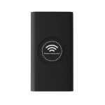 Batterie externe avec logo d'entreprise 8.000 mAh Wireless couleur noir troisième vue