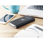 Batterie externe avec logo d'entreprise 8.000 mAh Wireless couleur noir vue d'ambiance principale