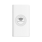 Batterie externe avec logo d'entreprise 8.000 mAh Wireless couleur blanc deuxième vue