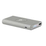 Batterie externe avec logo d'entreprise 8.000 mAh Wireless couleur gris