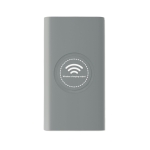 Batterie externe avec logo d'entreprise 8.000 mAh Wireless couleur gris deuxième vue