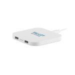 Chargeur sans fil carré pour téléphone portable ChargePad couleur blanc vue principale