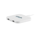 Chargeur sans fil carré pour téléphone portable ChargePad couleur blanc deuxième vue principale