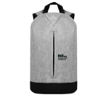Sac à dos publicitaire de voyage antivol en polyester 600D SaveTrip couleur gris deuxième vue principale
