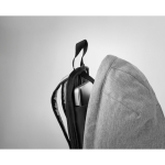Sac à dos publicitaire de voyage antivol en polyester 600D SaveTrip couleur gris cinquième vue