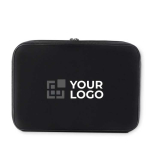 Housse personnalisée avec mousse pour ordinateur portable 15” York couleur noir vue avec zone d'impression
