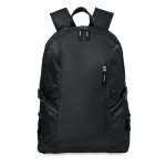 Sac à dos promotionnel pour PC de 15´´ avec détails en ripstop City couleur noir