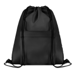 Sacs cordon publicitaires avec cordons et poche Urban Pocket couleur noir