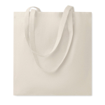 Impression de votre logo sur ce sac coton de 140 g/m2 Eco Plus couleur beige quatrième vue