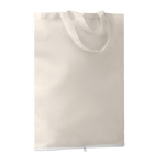 Sac pliant publicitaire en coton 100 g/m2 personnalisé EcoPocket couleur blanc troisième vue