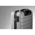 Valise publicitaire de voyage en plastique personnalisées Trend couleur argenté mat vue photographique