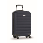 Valise publicitaire de voyage en plastique personnalisées Trend couleur bleu marine vue avec zone d'impression