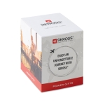 Adaptateur de voyage personnalisé avec le logo Skross Pro World & USB couleur blanc troisième vue