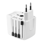 Adaptateur de voyage multifonctionnel pour clients Skross MUV USB couleur blanc quatrième vue