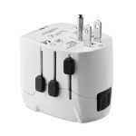 Adaptateur de voyage universel avec ports USB Skross Pro Light USB couleur blanc troisième vue