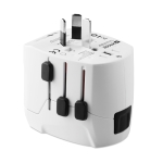 Adaptateur de voyage universel avec ports USB Skross Pro Light USB couleur blanc quatrième vue