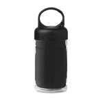 Petite bouteille publicitaire en tritan avec serviette 300 ml FitStyle couleur noir