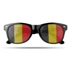 Lunettes publicitaires à motif de drapeau de pays Fanclub couleur noir