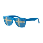 Lunettes publicitaires à motif de drapeau de pays Fanclub couleur bleu deuxième vue