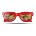 Lunettes publicitaires à motif de drapeau de pays Fanclub couleur rouge