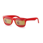 Lunettes publicitaires à motif de drapeau de pays Fanclub couleur rouge deuxième vue
