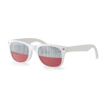 Lunettes publicitaires à motif de drapeau de pays Fanclub couleur blanc deuxième vue