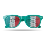 Lunettes publicitaires à motif de drapeau de pays Fanclub couleur vert
