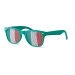 Lunettes publicitaires à motif de drapeau de pays Fanclub couleur vert deuxième vue