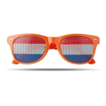 Lunettes publicitaires à motif de drapeau de pays Fanclub couleur orange