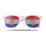 Lunettes publicitaires à motif de drapeau de pays Fanclub couleur blanc/bleu