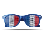 Lunettes publicitaires à motif de drapeau de pays Fanclub couleur bleu roi