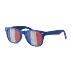 Lunettes publicitaires à motif de drapeau de pays Fanclub couleur bleu roi deuxième vue