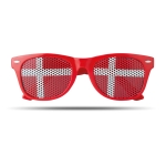 Lunettes publicitaires à motif de drapeau de pays Fanclub couleur multicolore