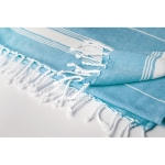 Serviettes de plage personnalisée pas chère en coton coloré Ibiza couleur turquoise troisième vue