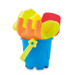 Seau de plage avec 4 accessoires pour enfants Jeu plage Junior couleur multicolore