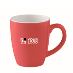 Mug publicitaire pas cher en céramique colorées 290 ml ColorTrend couleur rouge vue avec zone d'impression