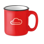 Mug avec logo pas cher de style vintage en couleur 240ml Vintage couleur rouge vue principale
