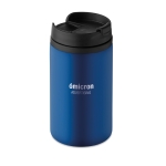 Petit mug thermique en acier promotionnel économique 250ml Signa couleur bleu vue principale
