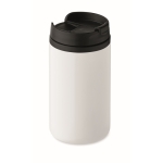 Petit mug thermique en acier promotionnel économique 250ml Signa couleur blanc